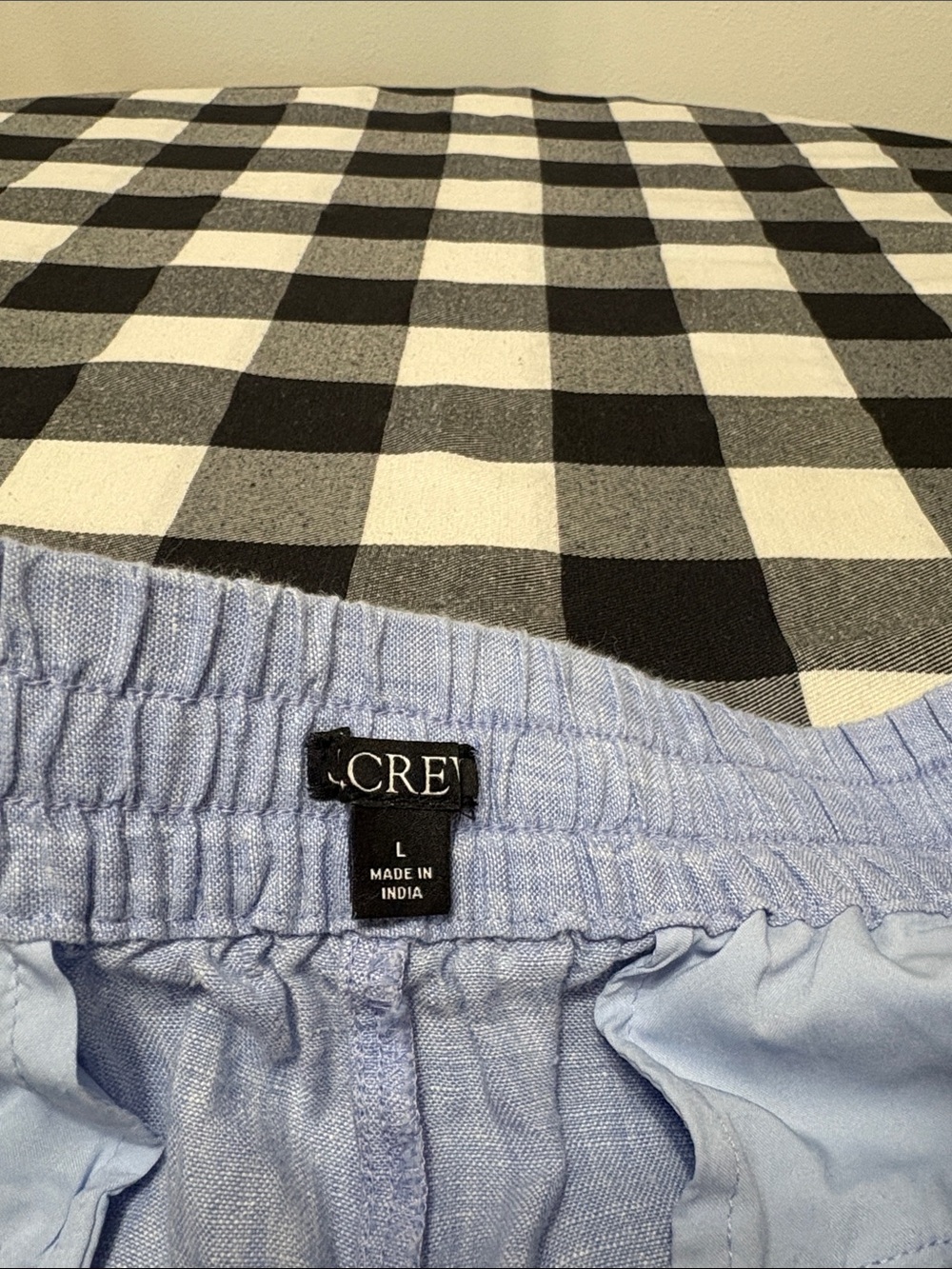 J. Crew Linen Wide Leg Cropped Pant Chambray Blue Women Large Pockets Drawstring - Picture 6 of 16